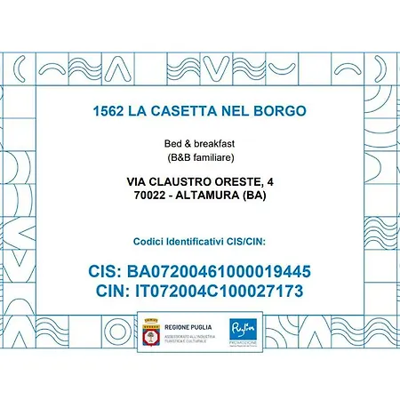 1562 La Casetta Nel Borgo Altamura